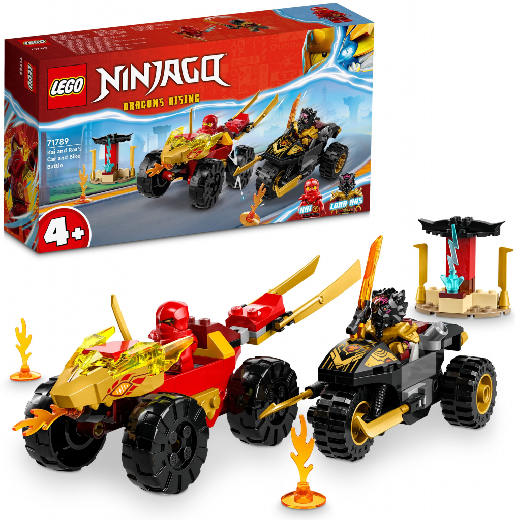 LEGO® NINJAGO® 71789 Bitva auta a motocyklu mezi Kai a Ras