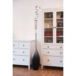 Váza CHANTAL, sklolaminát, výška 120 cm, černo-stříbrná – Hledejceny.cz