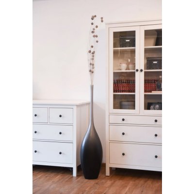 Váza CHANTAL, sklolaminát, výška 120 cm, černo-stříbrná – Hledejceny.cz