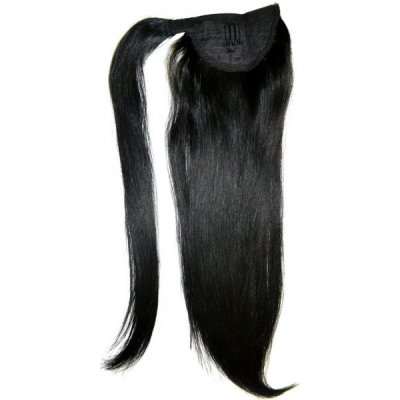 Clip in culík - pravé vlasy - 45 cm - černý – Zboží Mobilmania