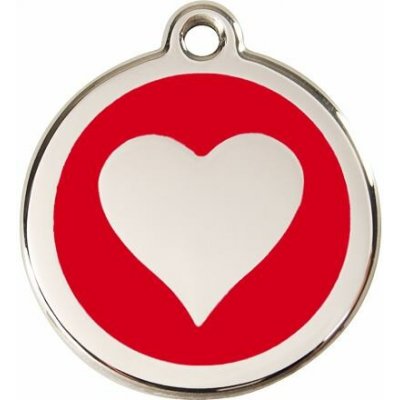 Red Dingo známka Heart Red SRed Dingoce červené S 20 mm – Hledejceny.cz