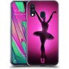 Pouzdro a kryt na mobilní telefon Samsung Pouzdro Head Case Samsung Galaxy A40 BALERÍNA SILUETA