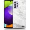 Pouzdro a kryt na mobilní telefon Samsung Picasee silikonové Samsung Galaxy A52 5G White marble černé