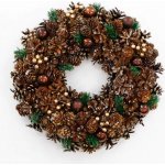 Lepaso Věnec šišky pvc vánoční 34cm natural 708042 – Zboží Dáma