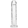 Dilda RealRock Crystal Clear Realistic 9 průhledné dildo s přísavkou 25,5 x 4,5 cm