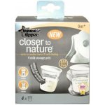 Tommee Tippee Sada nádobek pro uchovávání mlékae 4ks Transparentní – Zboží Dáma