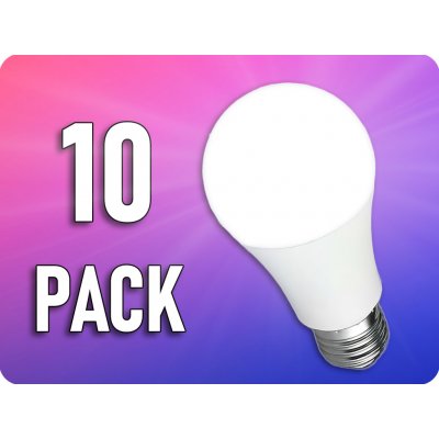 V-TAC E27 LED žárovka 8,5W, 806lm, A60/10-PACK! Neutrální bílá – Zbozi.Blesk.cz