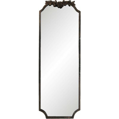 Clayre & Eef Valéry 50 x 142 cm v hnědém rámu s patinou a květinami – Hledejceny.cz