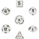 Chessex Opaque Polyhedral 7-Die Sets - White w/black – Zboží Živě