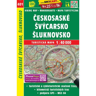 Českosaské Švýcarsko Šluknovsko mapa 1:40 000 č. 401