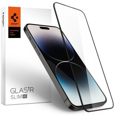 Spigen ochranné sklo tR Slim HD pro Apple iPhone 14 Pro, černá AGL05221