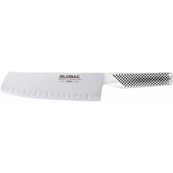 Global G 56 nakiri japonský kuchařský nůž s drážkami 18 cm