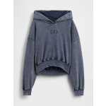 GAP mikina s kapucí Logo Cropped Tmavě modrá – Zboží Dáma