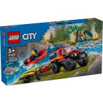 LEGO® City 60412 Hasičský vůz 4x4 a záchranný člun – Zbozi.Blesk.cz