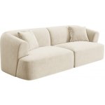 Cosmopolitan Design Světle béžová sametová trojmístná – Zboží Mobilmania