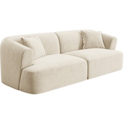 Cosmopolitan Design Světle béžová sametová trojmístná – Zboží Mobilmania