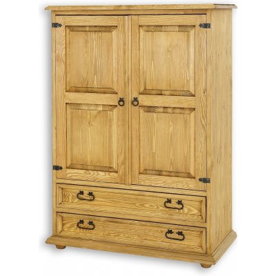 Nábytek z lesa Šatní skříň NZL-KO704 masiv rustikal 100 cm – Sleviste.cz