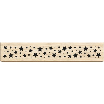 Aladine Dřevěné razítko 8 x 1,5 cm Hvězdičky – Sleviste.cz