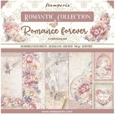 Stamperia Sada oboustranných papírů 20x20cm Romance Forever (10ks) – Hledejceny.cz