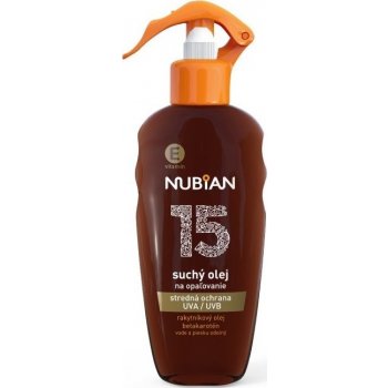 Nubian suchý olej na opalování SPF15 200 ml