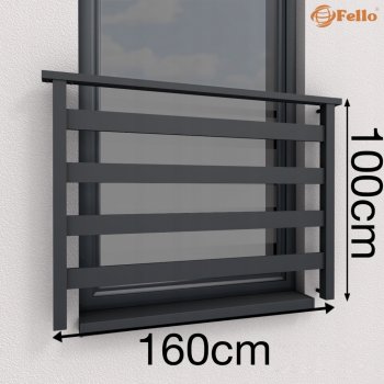 ALU BASIC Francouzská okenní zábradlí 160 cm 7016