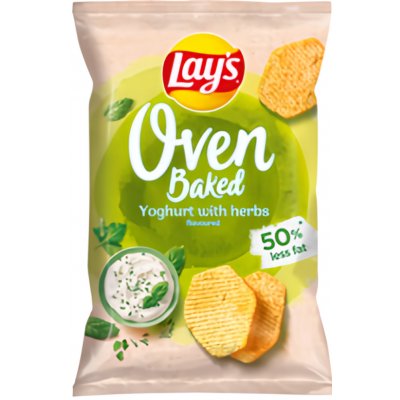 Lay´s Oven Baked bramborové lupínky pečené v troubě jogurt a bylinky 110 g – Zbozi.Blesk.cz