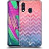 Pouzdro a kryt na mobilní telefon Samsung Pouzdro Head Case Samsung Galaxy A40 Pink Chevron