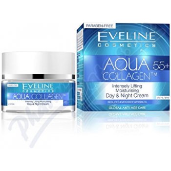 Eveline Aqua Collagen denní a noční krém 55+ 50 ml