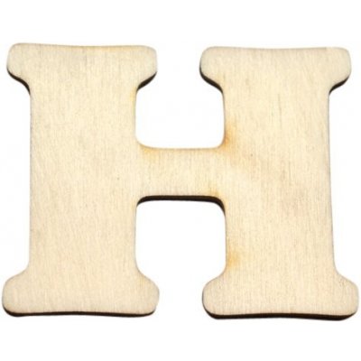 Dřevěná písmena Písmeno: H 4,5x4cm