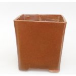 E-bonsai keramická bonsai miska 13 x 13 x 13,5 cm hnědá – Zboží Dáma