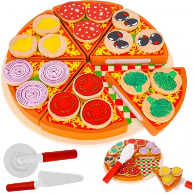 Kruzzel 22471 Dětská dřevěná pizza sada 27 ks – Sleviste.cz