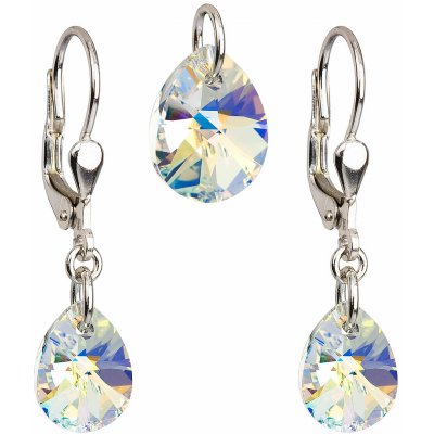 Pavona Sada šperků s krystaly Swarovski náušnice a přívěsek AB efekt slza 39083.2 – Hledejceny.cz