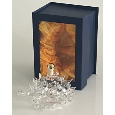 Skleněná ručně foukaná láhev ježek, 350 ml – Zboží Dáma