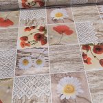 Fantastik ubrus PVC s textilním podkladem 511-1 vlčí máky a krajka na béžovém káru š.140cm ž – Zboží Dáma