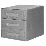 Springos Úložný box se zásuvkami 30x30x30 cm HA3018 šedý – Zboží Dáma