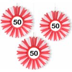 Folat Závěsné dekorace rozety číslo 50 dopravní značky 3 ks – Hledejceny.cz