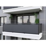 MyBestHome Balkonová zástěna OSLO grafitová, 1 m, 100 x 500 cm – Hledejceny.cz