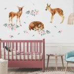 Plotbase, s.r.o. Nálepky na zeď srnky - rozměry 120x80cm – Zboží Dáma