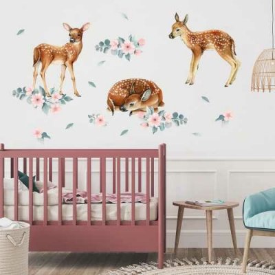 Plotbase, s.r.o. Nálepky na zeď srnky - rozměry 120x80cm – Zboží Dáma