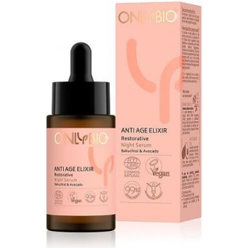 Onlybio Anti Age Elixir noční pleťové sérum s avokádem a rostlinným retinolem 30 ml