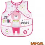 Canpol babies plastová zástěrka s kapsičkou puppets růžová – Sleviste.cz