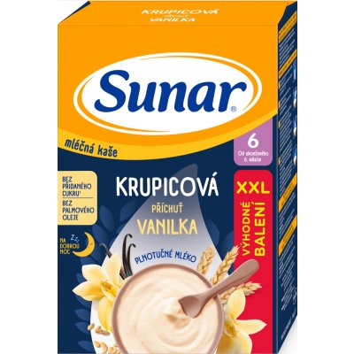 Sunar mléčná kaše Krupicová vanilka 340 g – Hledejceny.cz