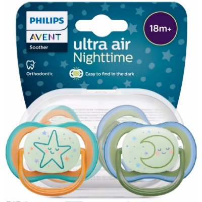 Avent SCF376/23 dudlík Ultra Air 2 ks hvězda/měsíc – Zboží Dáma