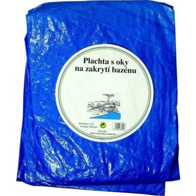 Juta Kulatá krycí plachta s oky modrá 6,5m 5693 – Zboží Dáma