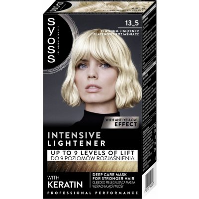 Syoss Lightening Blond 13-5 Intenzivní platinový zesvětlovač Platinum Lightener profesionální barva na vlasy – Zbozi.Blesk.cz