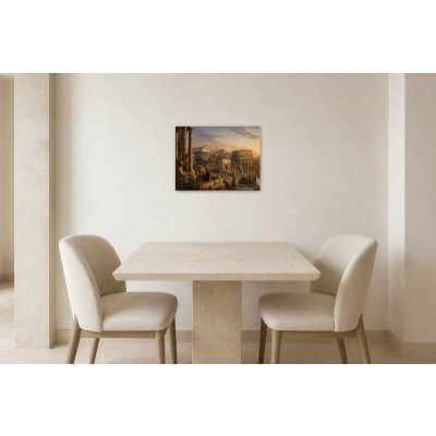 Obraz na plátně – Idealizovaný pohled na starověký Řím 40 × 30 cm – Hledejceny.cz