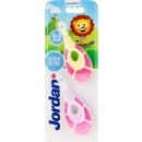 Jordan Step By Step Dětský zubní kartáček 0-2 roky růžový + žluto-růžový Soft & Gentle 2 ks