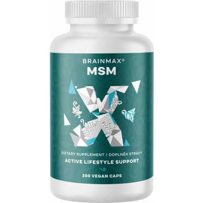 BrainMax MSM 800 mg 200 rostlinných kapslí – Zboží Mobilmania