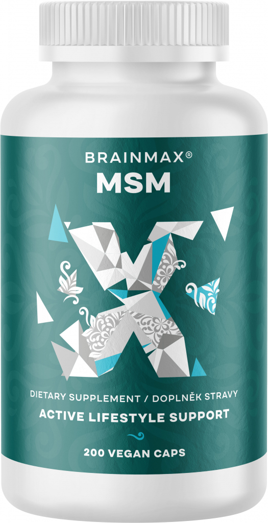 BrainMax MSM 800 mg 200 rostlinných kapslí