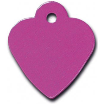 QUICK TAG gravírovací známka purpurové srdíčko S